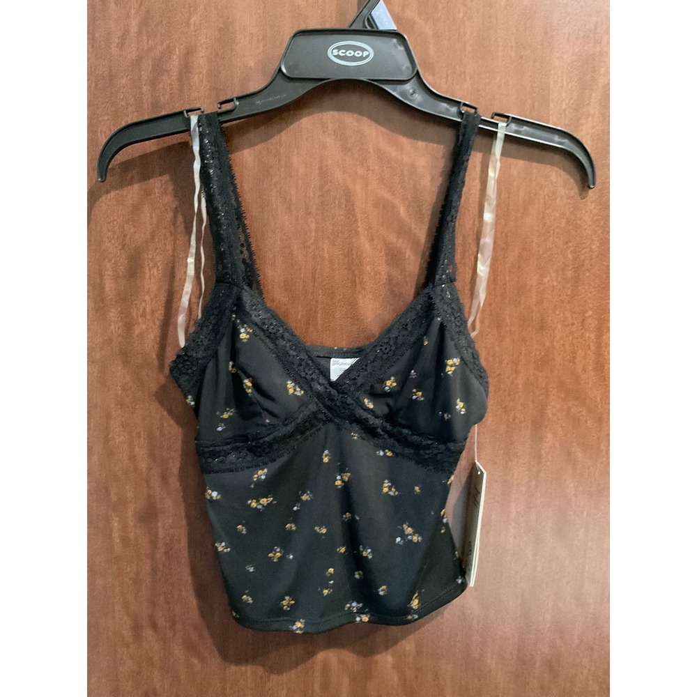 No Boundaries Women's Mesh Lace Triangle Tank Top size XXS (C-043)